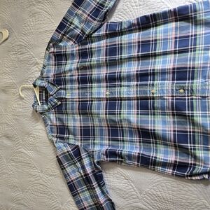 Men's Blue Plaid Shirt